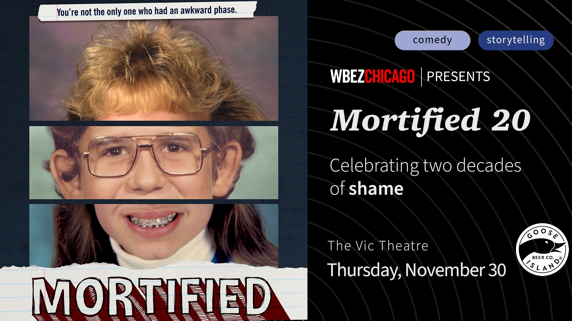 WBEZ Presents: Mortified 20 – Celebrating two decades of shame | 11/30 ...