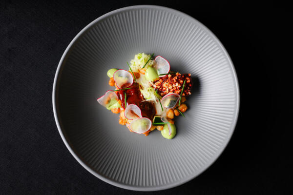 After in Chicago; dish with food