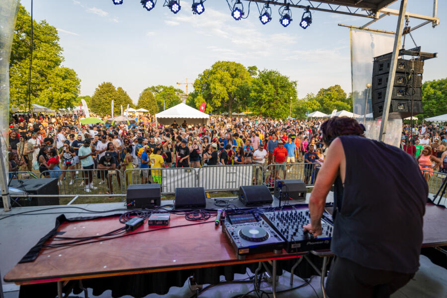 The Chicago House Music Festival at the Humboldt Park Boathouse Lawn in Chicago's Humbold Park neighborhood