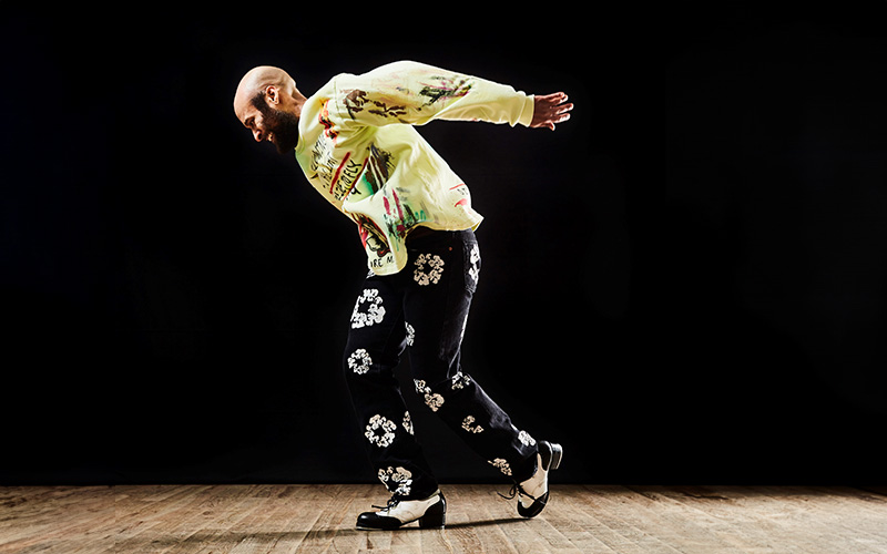  Jumaane Taylor tap dancing at the Harris Theater 