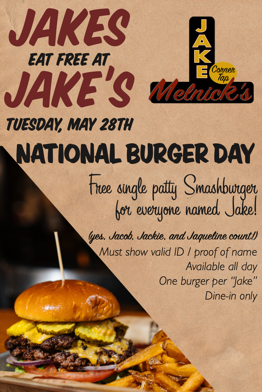 Jakes Eat Free!