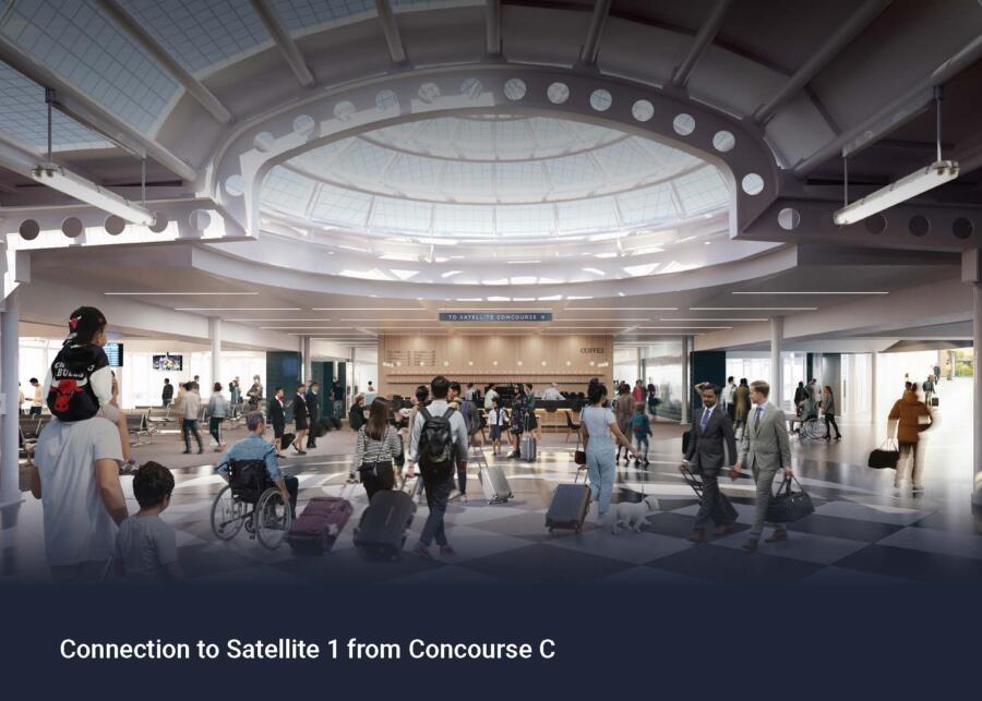 Connection to Satellite 1 from Concourse C