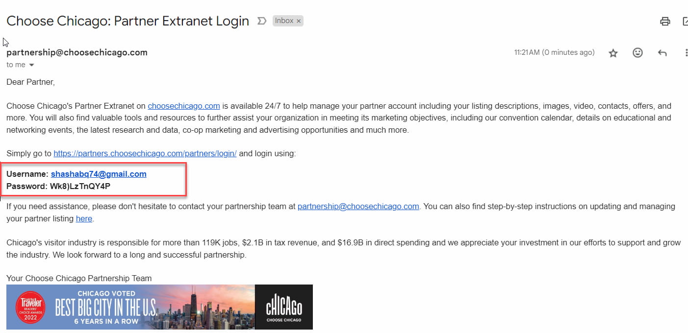 help Trouble logging in Partner Resources Choose Chicago