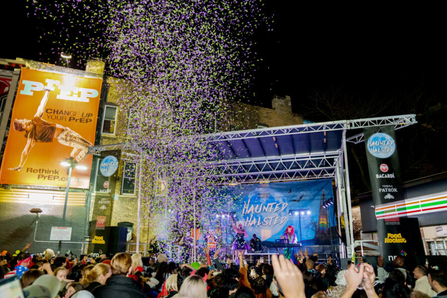 Confetti at the Haunted Halsted Halloween Parade