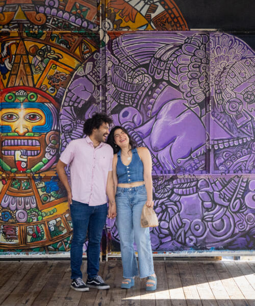 A colorful mural in Chicago's Pilsen neighborhood