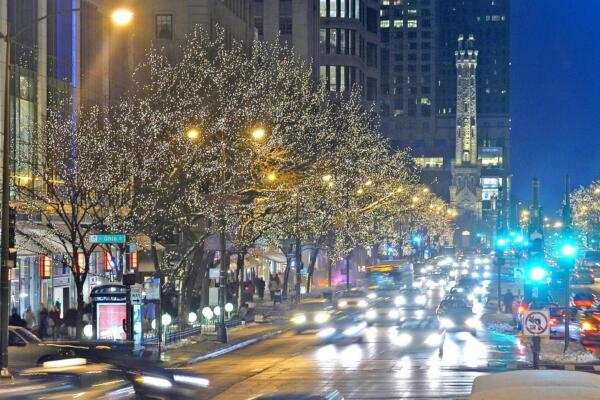Holidays along Michigan Avenue