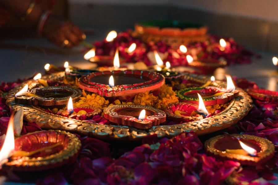 Traditional Diwali celebration