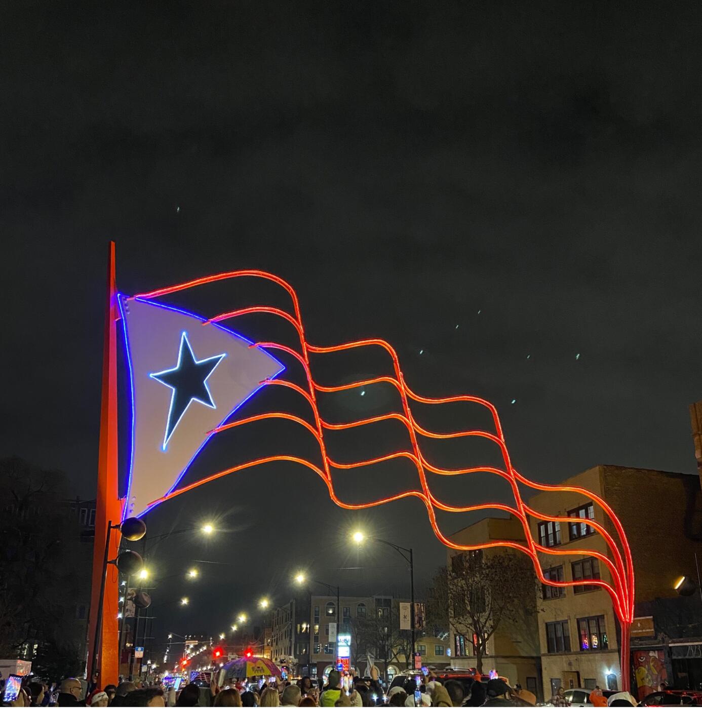 Crop Puerto Rican Flag