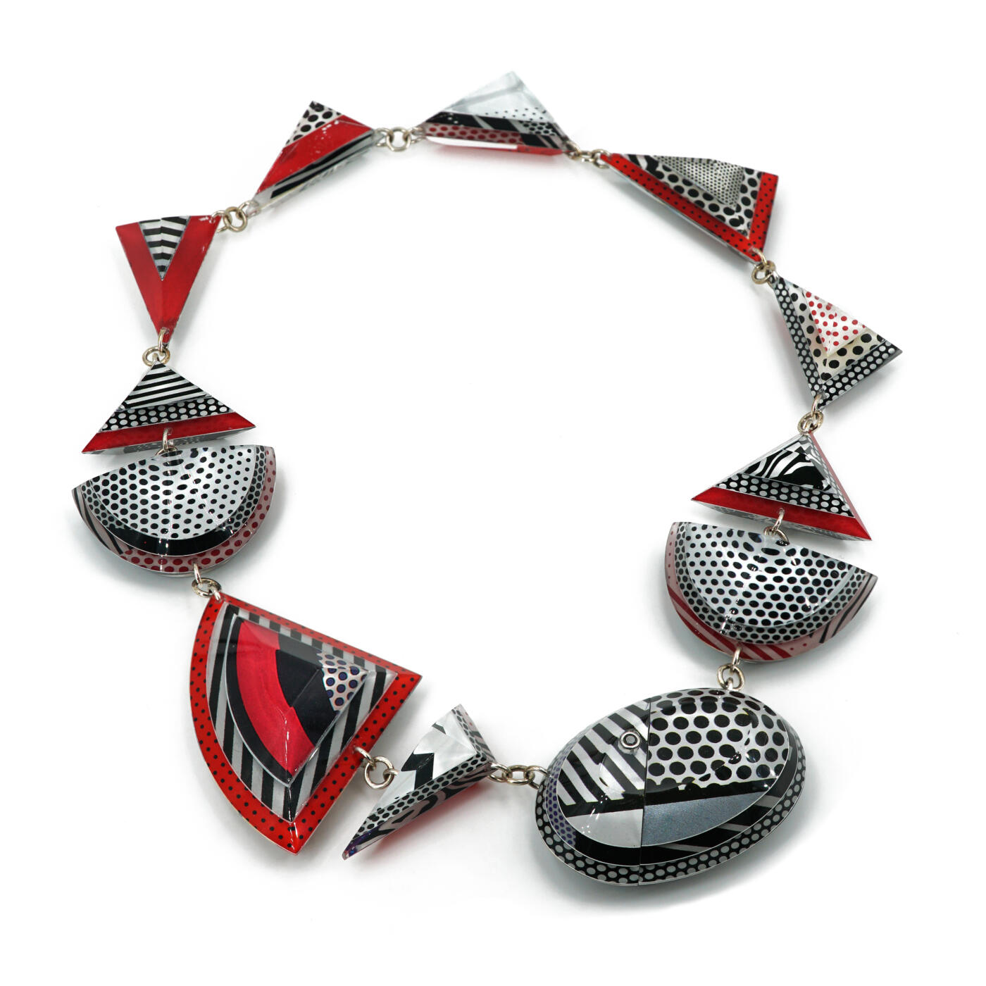 Red Black Statement Necklace 1 overall view