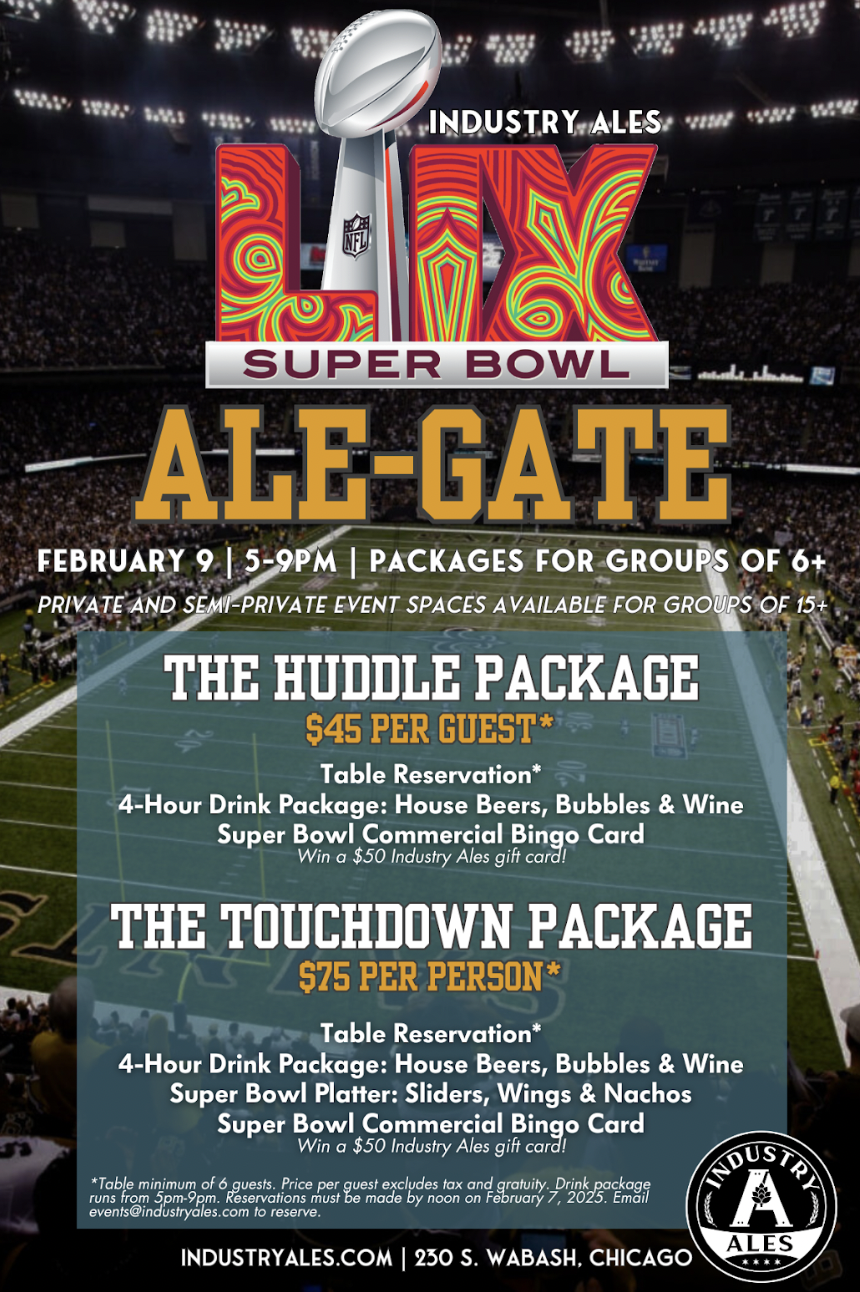 Super Bowl Ale Gate Flyer Choose Chicago