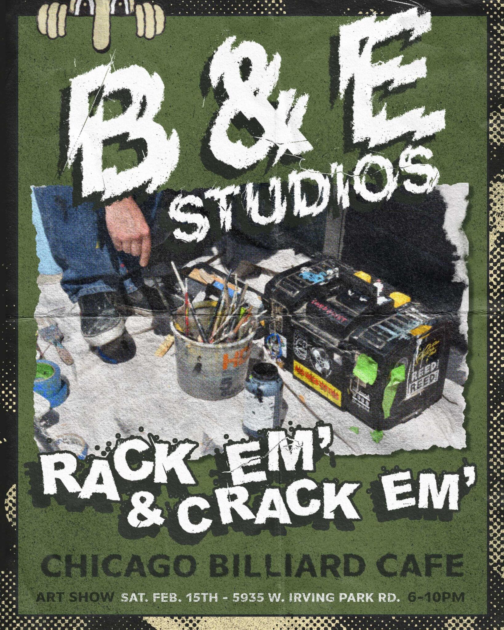 B & E Studios: Rack Em’ & Crack Em’- Art Exhibit at Chicago Billiard ...