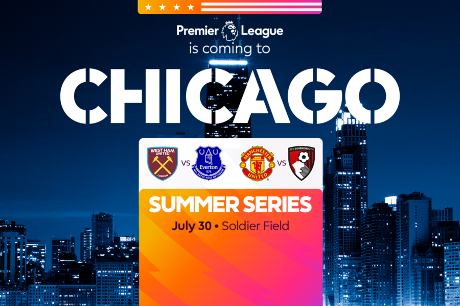 Premier League Summer Series graphic announcing Chicago event