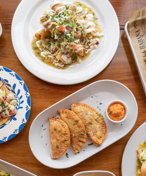 An array of Mexican foor from La Celia in Logan Square