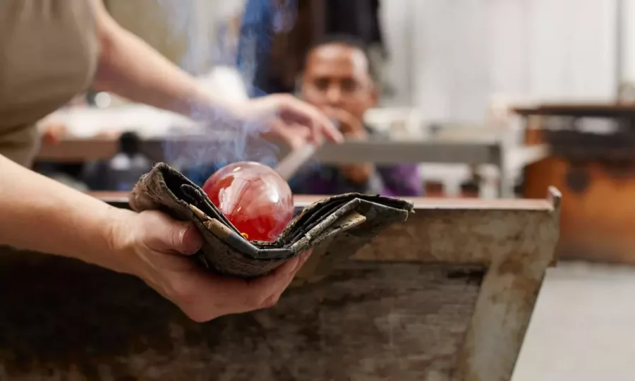 Glassblowing class at Ignite Glass Studio