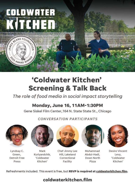 Coldwater Kitchen Screening & Talk Back: The Role of Food Media in Social Impact Storytelling