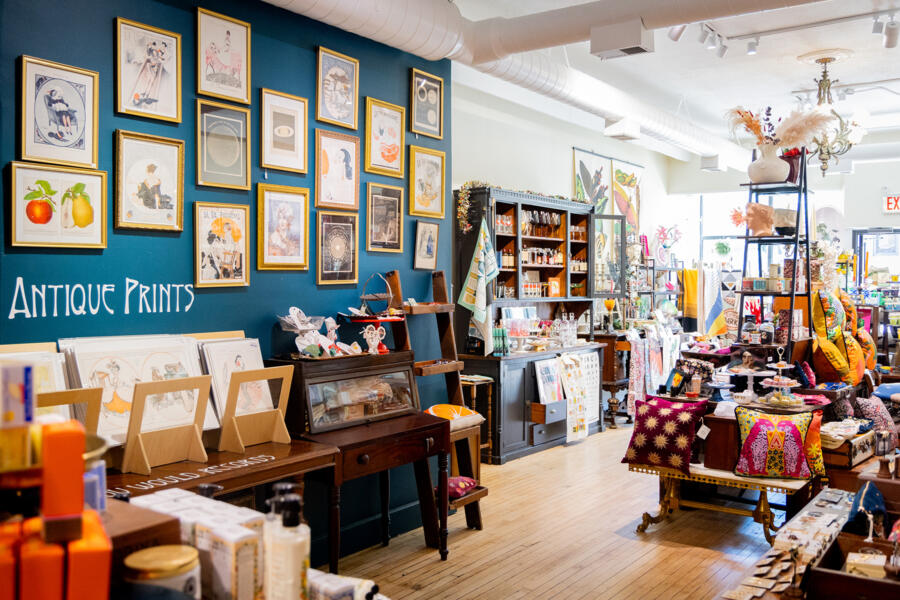the interior of Rare Form vintage store in Andersonville