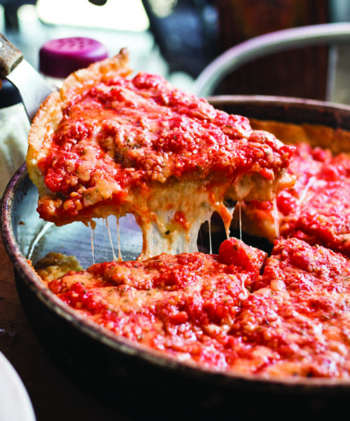 Chicago's iconic deep dish pizza