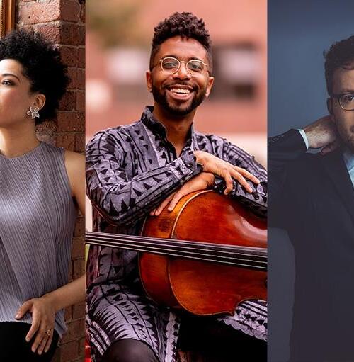 Julia Bullock and Seth Parker Woods with Conor Hanick