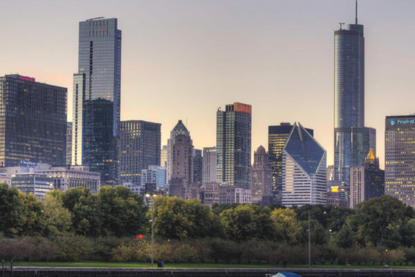 Chicago Skyline w/ Sunset