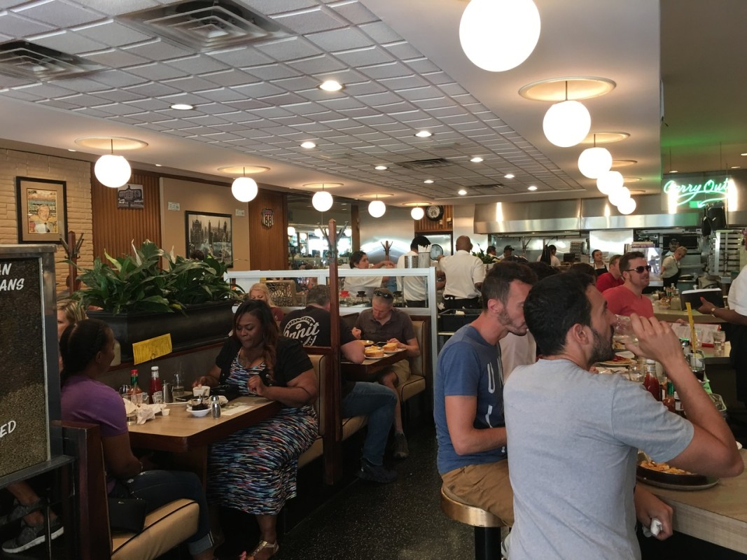 Diner at Lou Mitchell's interior in Chicago
