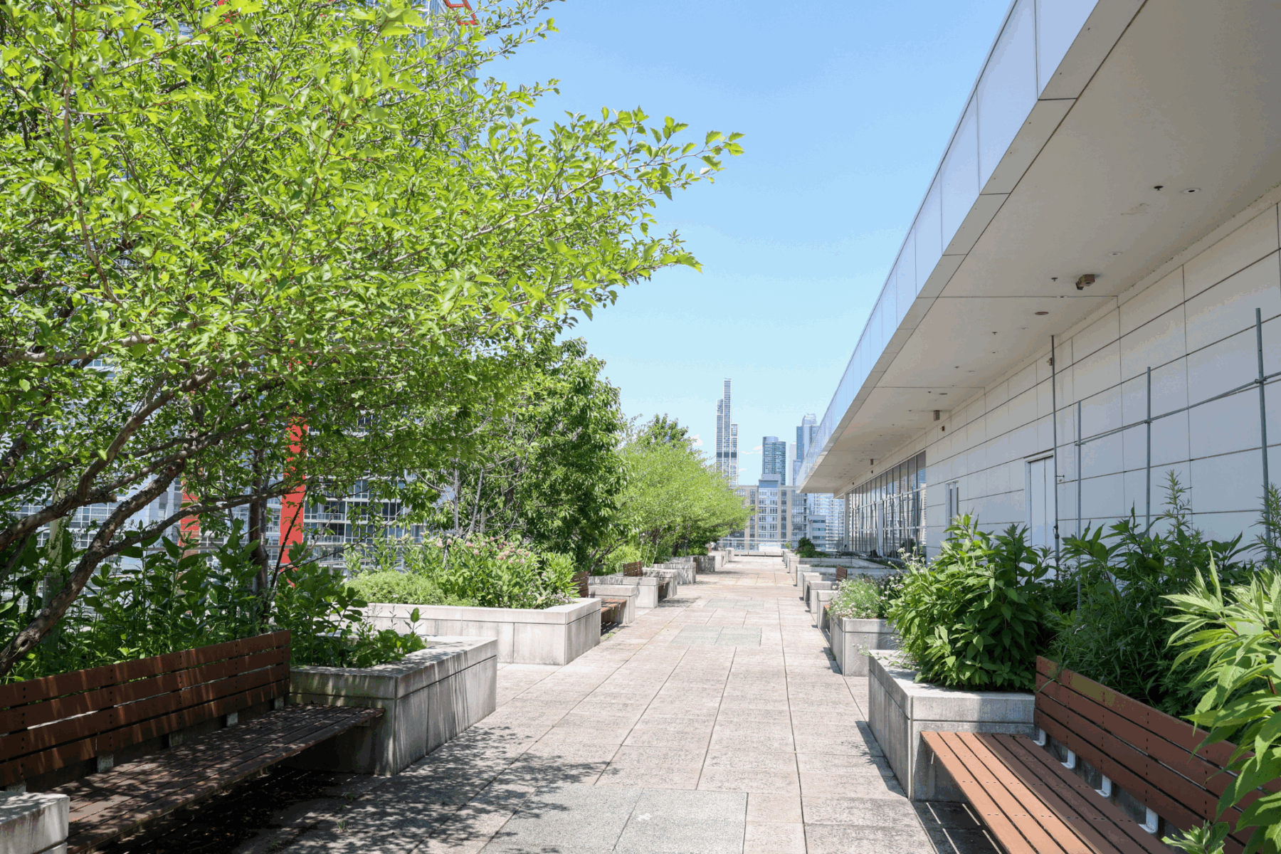 The rooftop garden at McCormick Place West