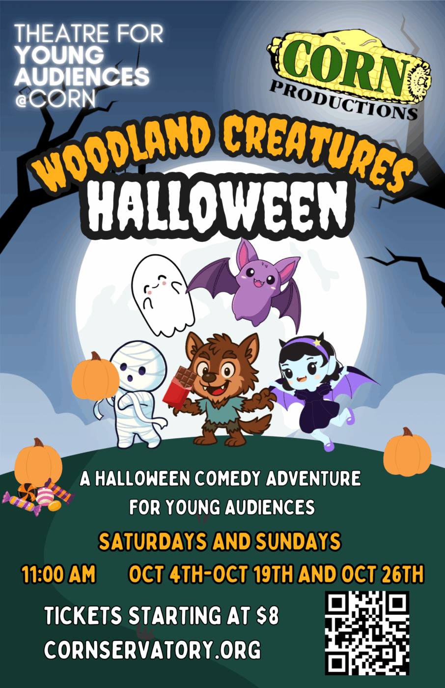 Woodland Creature Halloween (11 x 17 in)