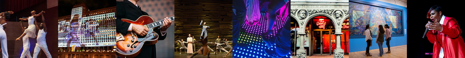 Photos of cultural acts in varying styles of performances