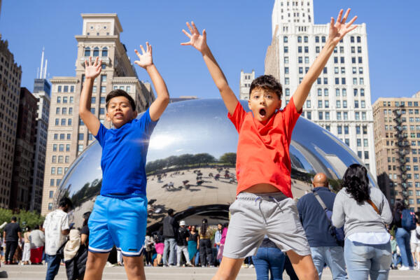 “The Bean” at Millennium Park in Chicago; photo by Kathleen Hinkel