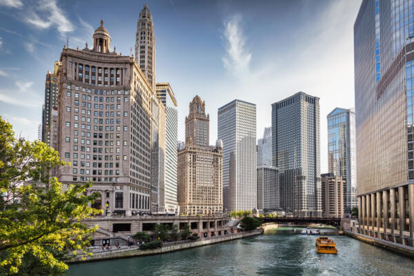 Downtown Chicago riverfront