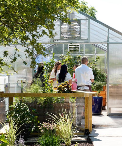 Greenhouse cocktail hour at Eden
