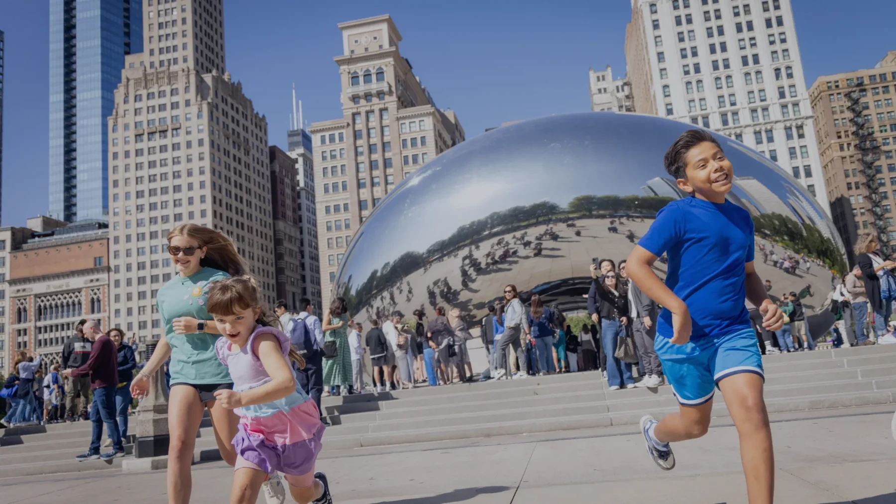 “The Bean” at Millennium Park in Chicago; photo by Kathleen Hinkel