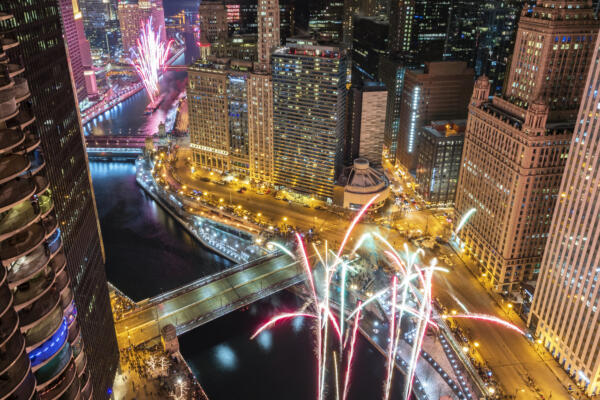 Chicago New Year’s Eve River Fireworks