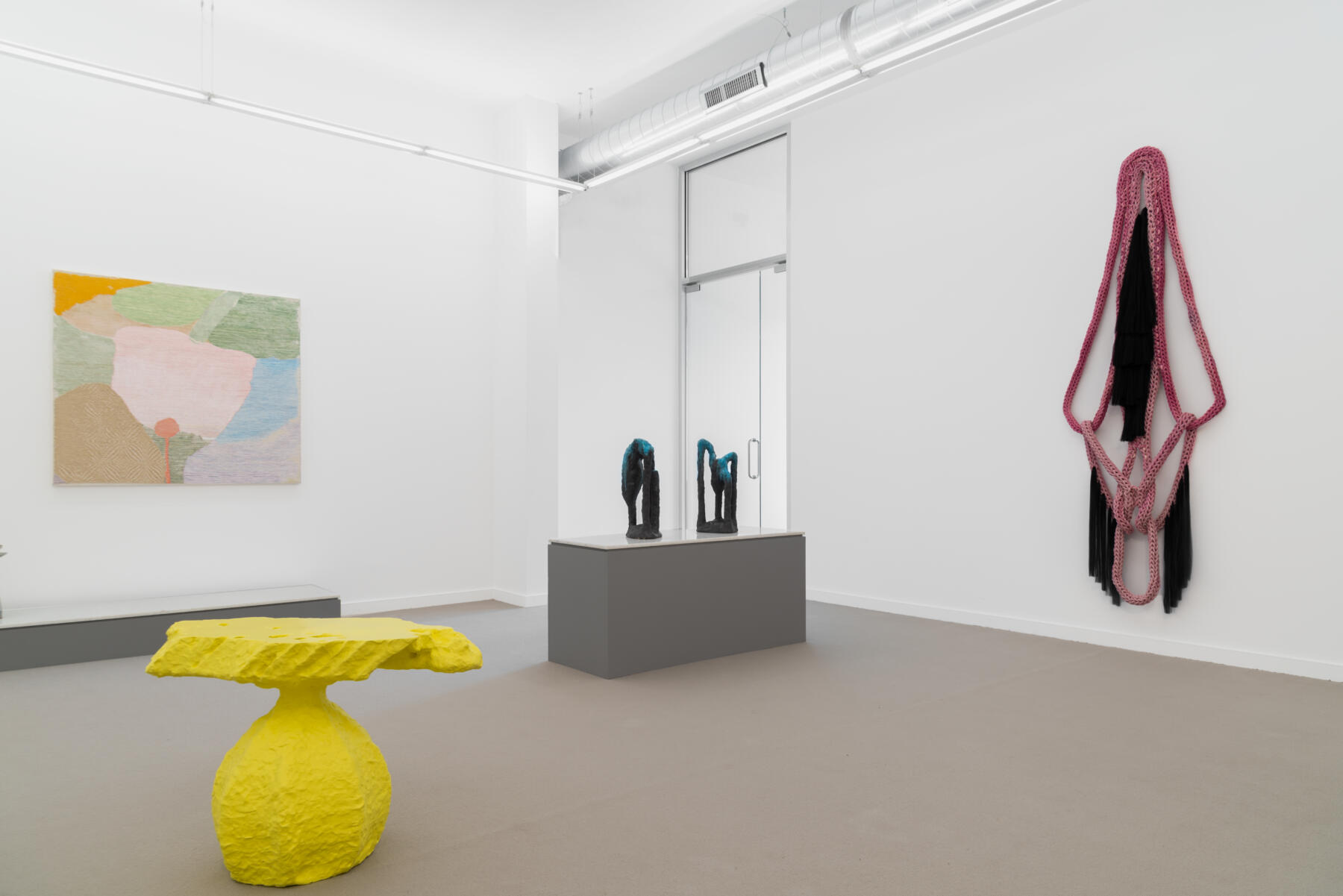 An installation view of an exhibit at Volume Gallery in Chicago