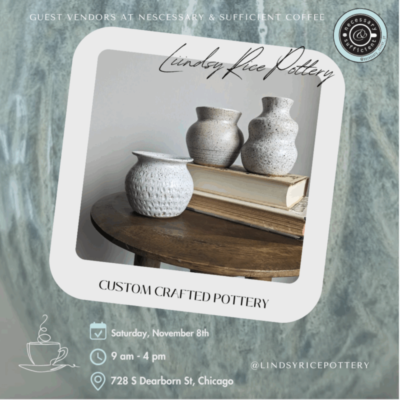 Lindsy Rice Chicago Pottery Pop Up at nsc-printers row