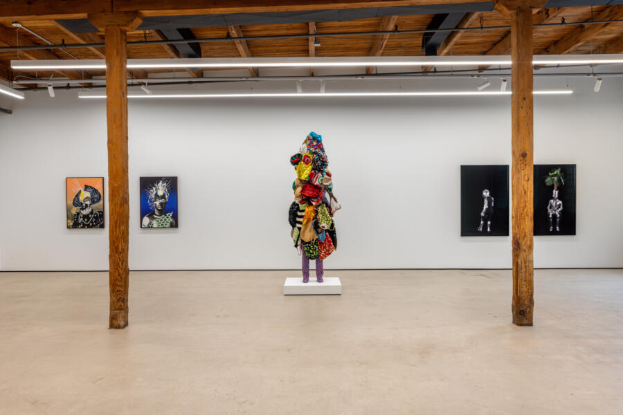 An installation view at Mariane Ibrahim gallery in Chicago