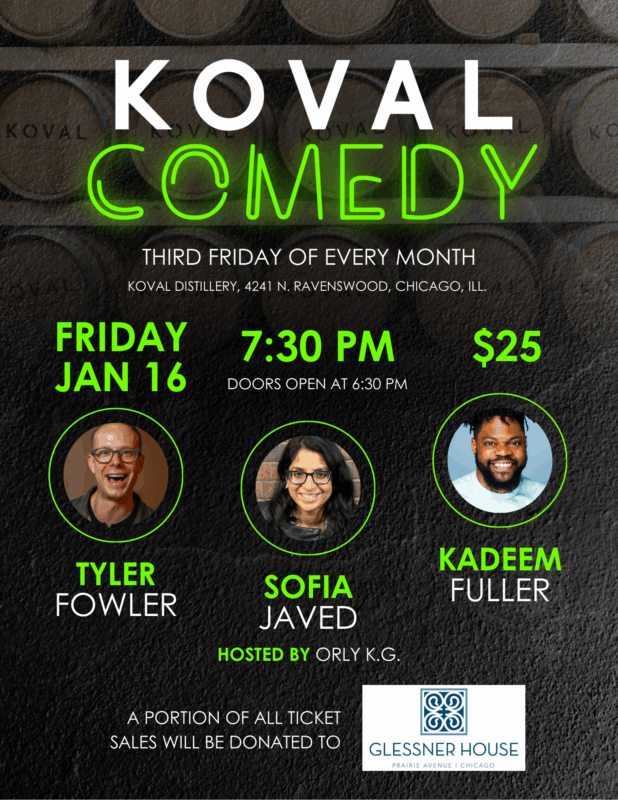 KOVAL Comedy – Benefitting Glessner House