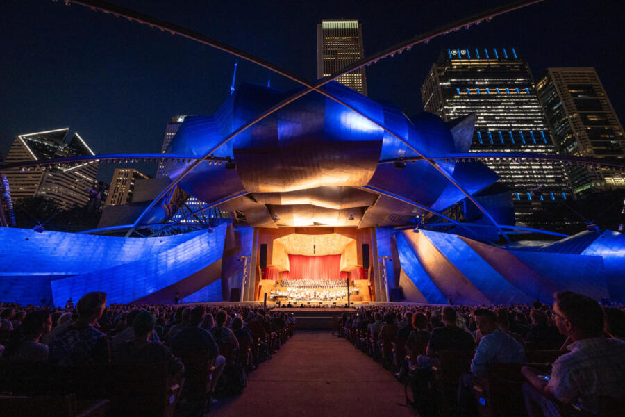 Grant Park Music Festival at night