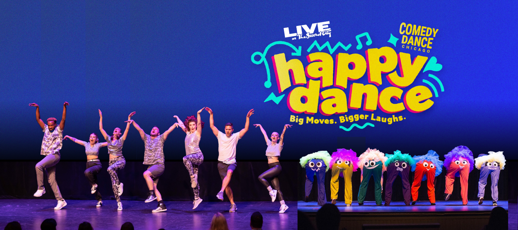 Live at the Second City: Comedy Dance Chicago presents HAPPY DANCE! Big Moves. Bigger Laughs.