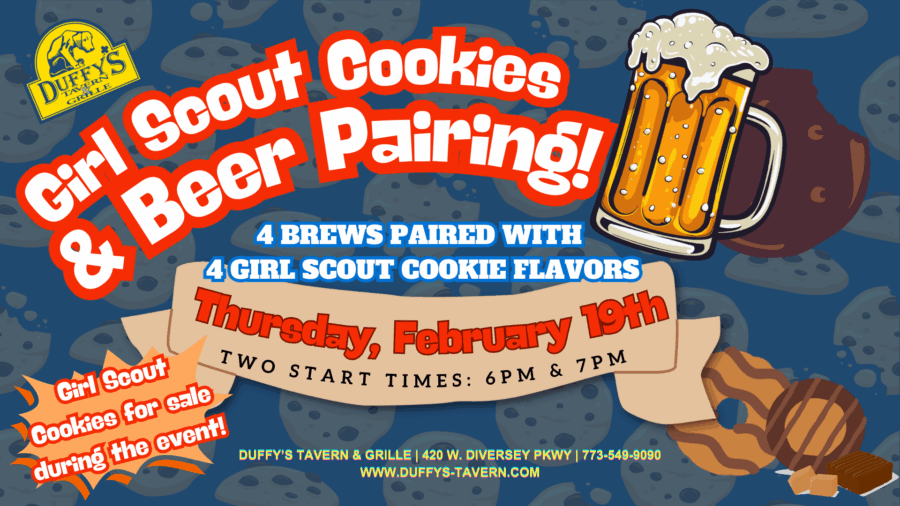 Girl Scout Cookie & Craft Beer Pairing at Duffy’s Tavern