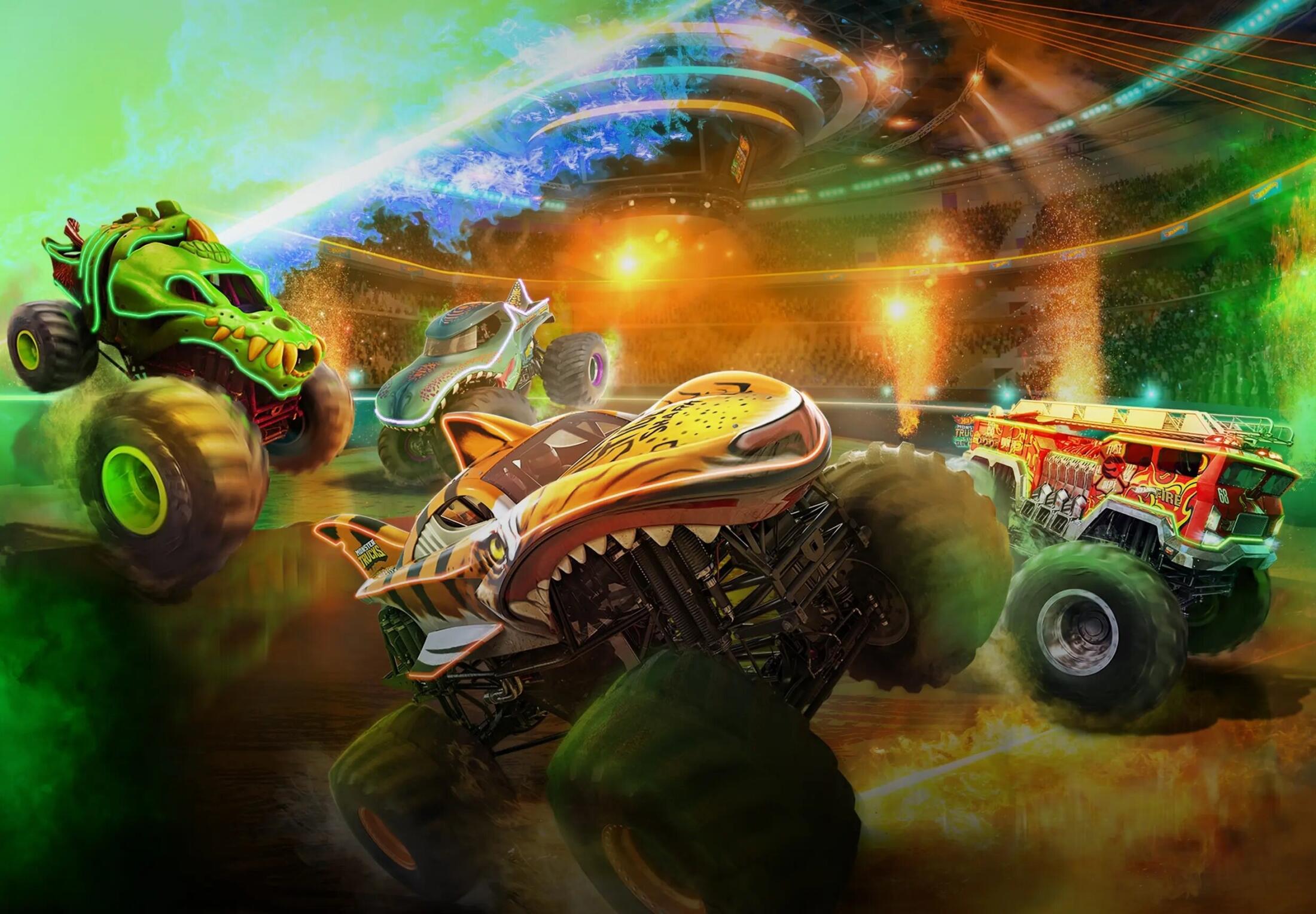 Hot Wheels Monster Trucks Live Glow-N-Fire