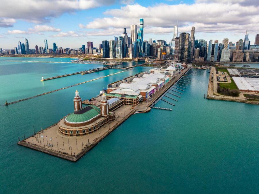 Navy Pier aerial view 