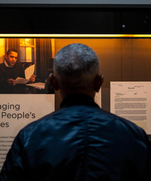 Obama visit the Obama Presidential Center