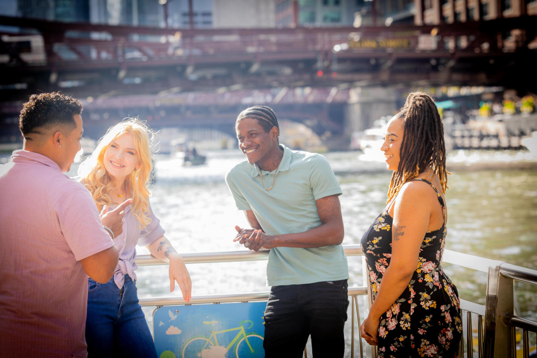 Chicago Riverwalk in summer
