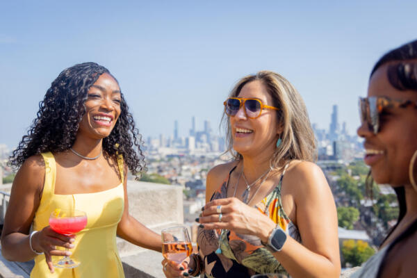The rooftop bar at the Robey Hotel