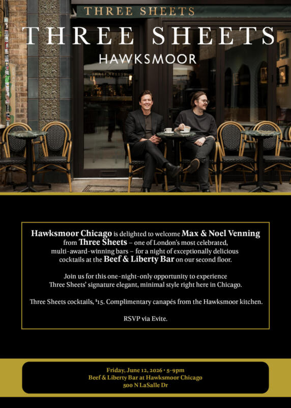 Hawksmoor hosts London’s Three Sheets bar for James Beard Awards weekend