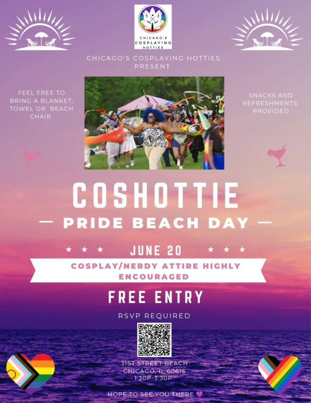 Chicago’s Cosplaying Hotties Present Coshottie Pride Beach Day