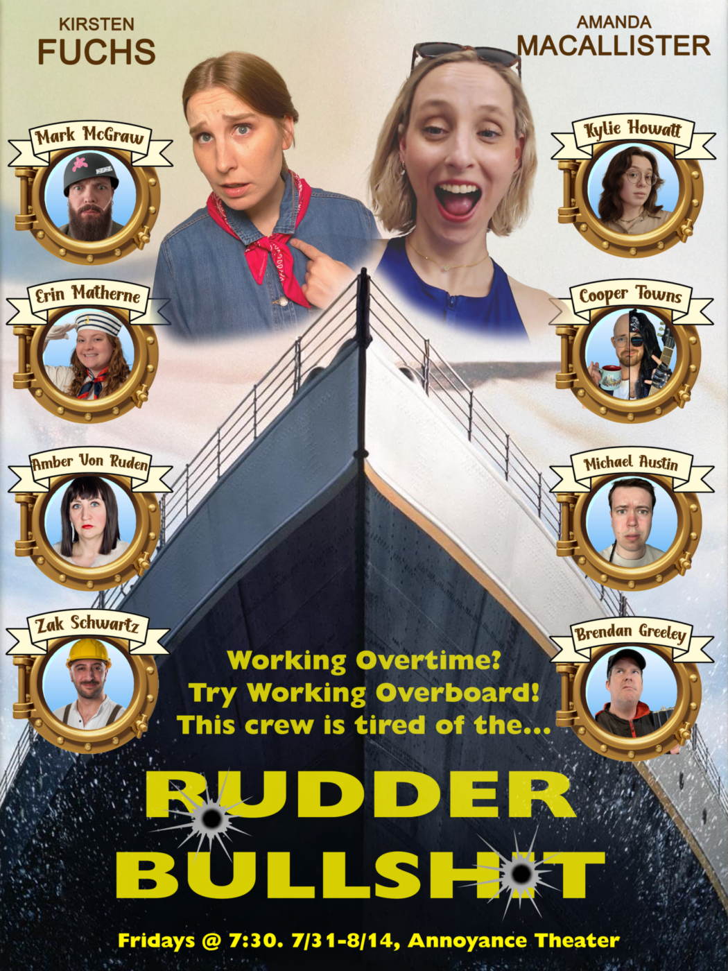 Rudder Bullshit Poster 1 Character Focus – Kirsten and Amanda