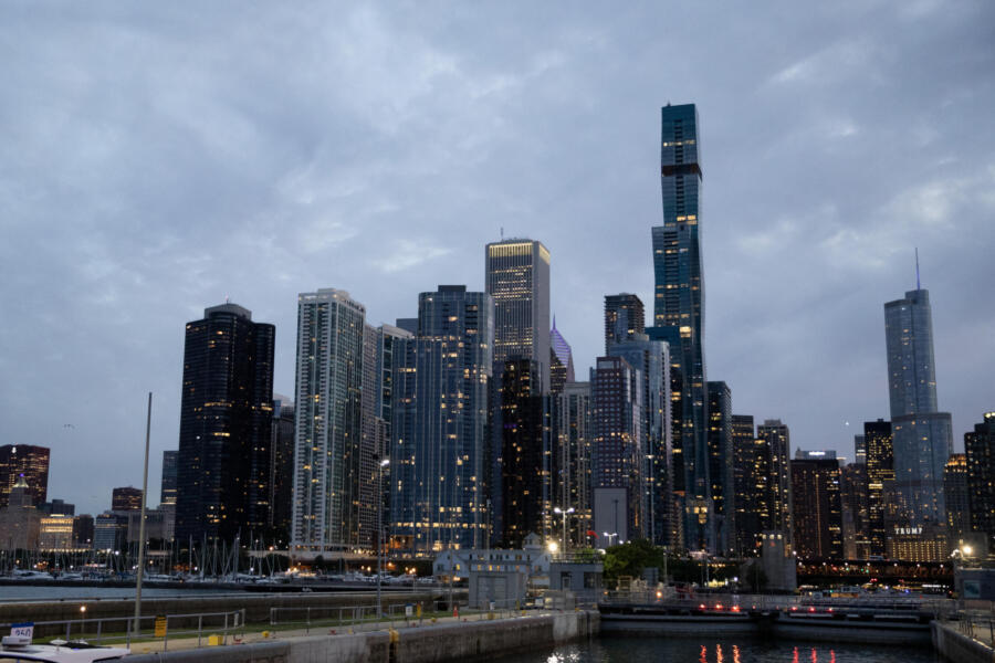 Chicago By Night River & Lake