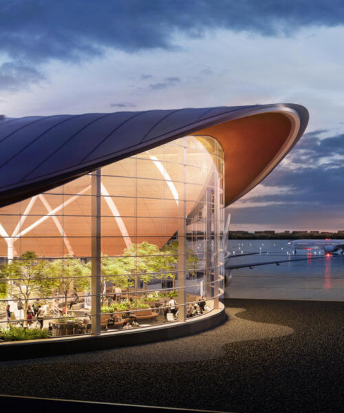 A 3D rendering of the future Concourse D at O'Hare International Airport.